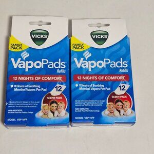 Vicks VapoPads VSP-19FP Family Pack 12ct Lot Of 2